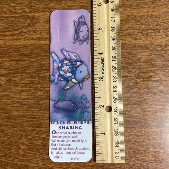 Vintage 1992 Rainbow Fish Bookmark “Sharing” - Picture 2 of 3